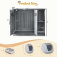 thumbnail image 6 of Cat Litter Box Cabinet with Power Outlet, Hidden Litter Box Enclosure for Automatic Litter Boxes, with Litter Catcher and Adjustable Storage Shelves, Gray, 6 of 11