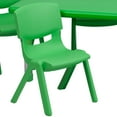 thumbnail image 4 of Flash Furniture Emmy 24''W x 48''L Rectangular Green Plastic Height Adjustable Activity Table Set with 4 Chairs, 4 of 6