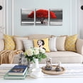 thumbnail image 2 of 3Piece Canvas Wall Art for living room -panoramic black and white with red trees - Canvas Prints Simple Modern Home Decor The room Stretched and Framed Ready to Hang paintings- 12"x16"x3 Panels, 2 of 6