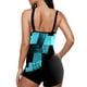 thumbnail image 3 of Conjunto de Traje de Baño Dividido de Mujeres, Tres Piezas Impreso Bikini Sexy para la Playa Y la Piscina, Traje de Baño sin Espalda con Almohadilla de Pecho, Nylon de Dos Piezas, 3 of 3