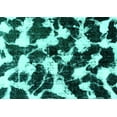 thumbnail image 1 of Ahgly Company Machine Washable Indoor Rectangle Abstract Turquoise Blue Modern Area Rugs, 6' x 9', 1 of 4