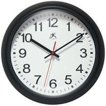 Infinity Instruments Director Wall Clock, Black, 12"