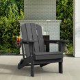 thumbnail image 7 of JUSTLET Folding Adirondack Chair, All-Weather Fire Pit Chairs, HDPE Adirondack Chairs with 2 Cup Holder, Outdoor Lawn Chair for Patio Garden, Gray, 7 of 7