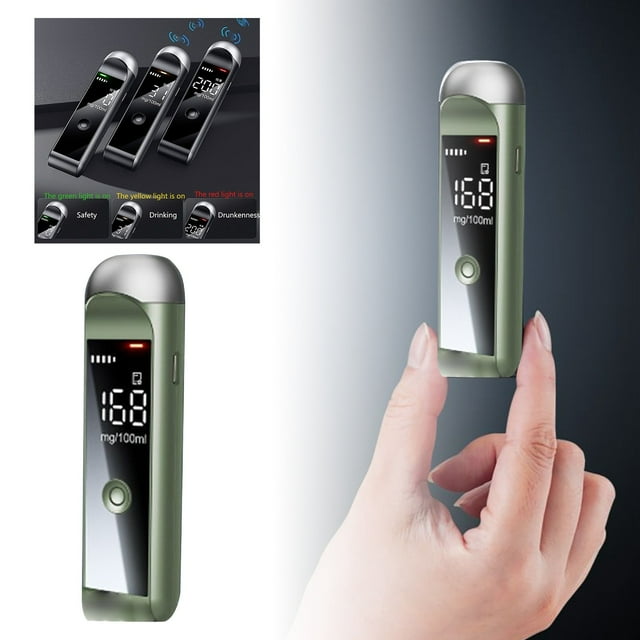 Portable Breathalyzer, High-Accuracy Alcohol Tester, Breathalyzer Blow Type Alcohol Tester Check Drunk Driving Tester High Precision Detector for Personal and Professional Use with LCD Display
