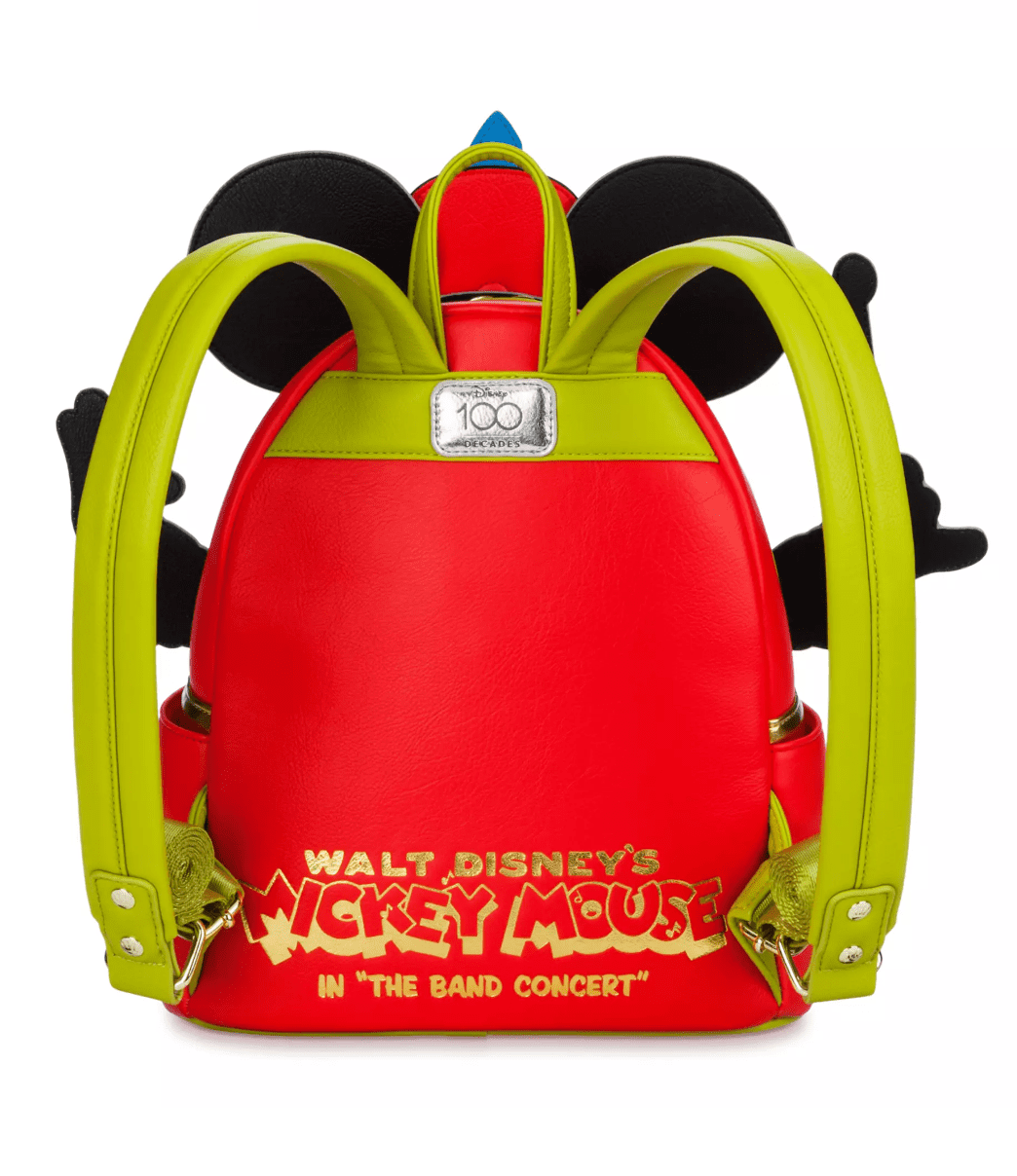 Loungefly Red Mickey Mouse Band Leader Mini Backpack with Gold Accents NEW Disney100 Decades 1930s Collection Arrives at Disney  main image 4