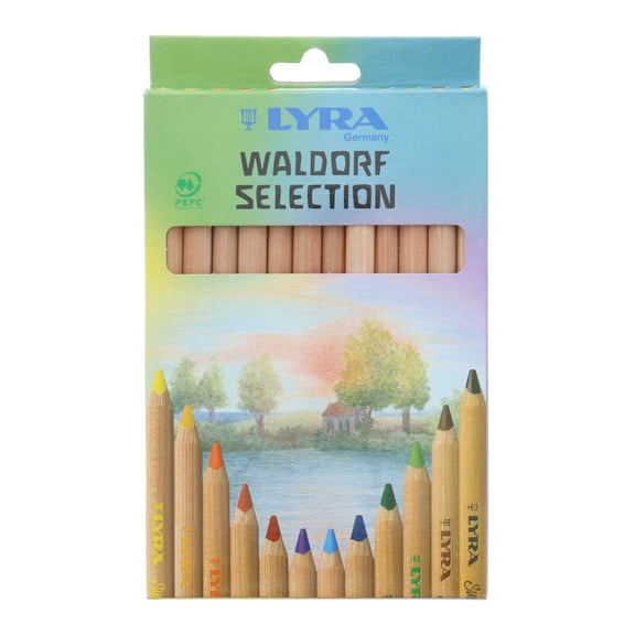 Lyra Super FERBY Colored Pencil Set, 12-Colors, Waldorf Selection