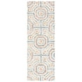 thumbnail image 2 of SAFAVIEH Aspen Ermintrude Colorful Geometric Wool Area Rug, Ivory/Blue, 6' x 6' Square, 2 of 2