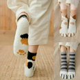 thumbnail image 5 of 6 pairs of warm fluffy socks for women, coral fleece soft fluffy winter socks, cozy socks with cat claw design, home socks for women and girls, 5 of 5
