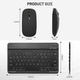 thumbnail image 5 of ARCTICICE 10" Wireless Keyboard and Mouse Combo, Ultra-Slim 78 Keys bluetooth Keyboard for Tablet, Suitable for Windows Mac IOS Android Devices, Black, 5 of 7