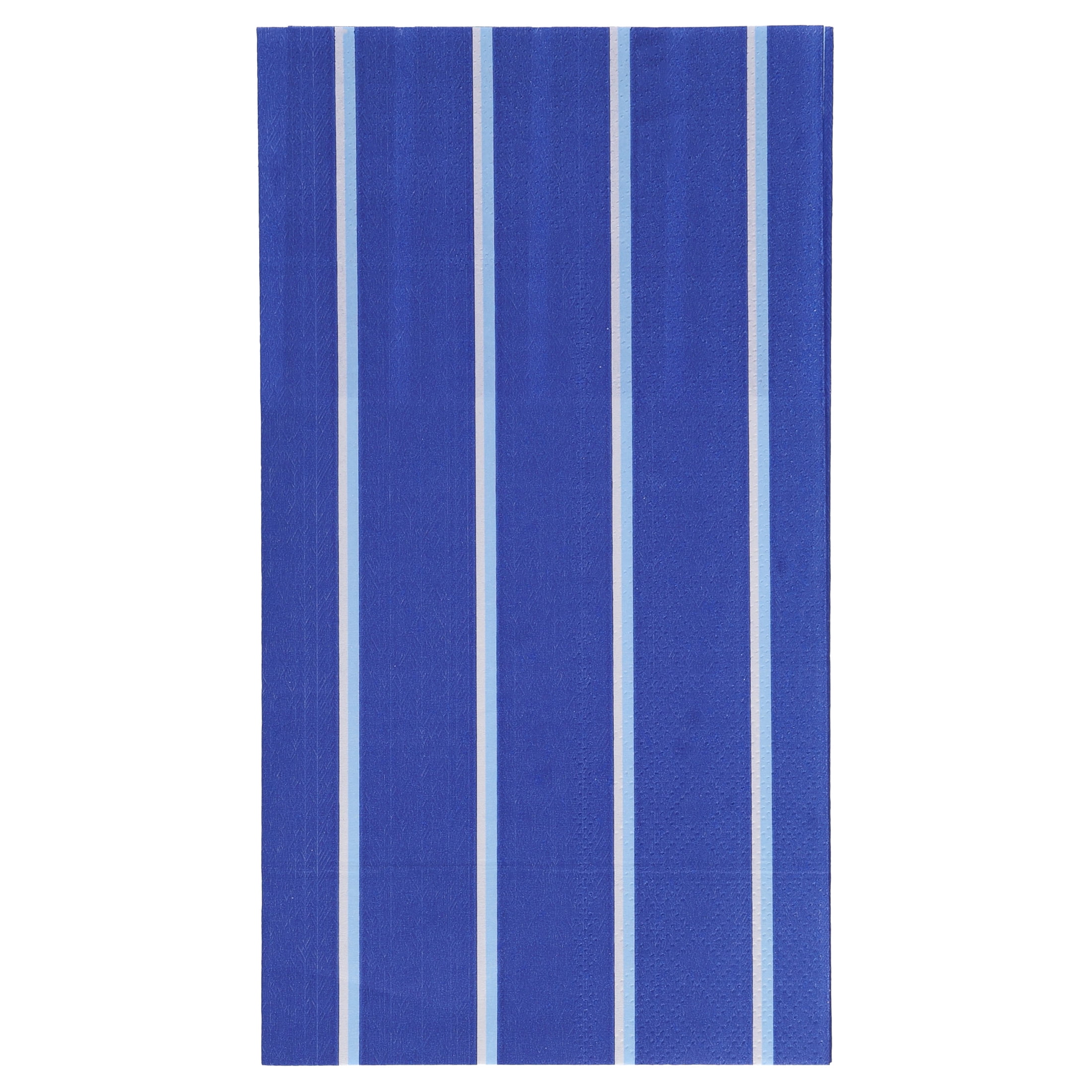 3" x 7" Disposable Blue Striped Paper Napkins, 16 Count, by Way To Celebrate