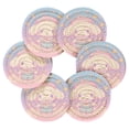 thumbnail image 2 of Haosy Set of 6 Drink Woven Coaster with Holder Heat Resistant Non-Slip Bar Coasters 4 Inches Cute Cinnamoroll with Star Moon, 2 of 7