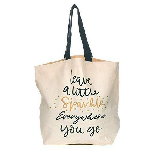ReLive Cotton Canvas Tote - Reusable Bag with Handles - Sparkle Everywhere You Go
