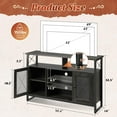 thumbnail image 2 of BOBOKY TV Stand 55 inch TV, Tall Entertainment Center with Storage, Farmhouse Industrial TV Console for Bedroom Living Room,Charcoal Black, 2 of 8