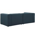 thumbnail image 3 of Modern Contemporary Urban Design Living Room Lounge Club Lobby Sofa Set, Fabric, Blue, 3 of 4