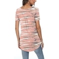 thumbnail image 4 of PPYOUNG Women's Summer Casual Short Sleeve Tunic Tops Fit Pleated Blouse Shirts, 4 of 5