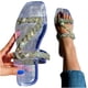 thumbnail image 4 of Sandalias de verano para mujer, sandalias planas sin cordones, zapatos romanos de cristal, sandalias informales con punta abierta, zapatillas Wmkox8yii  ytu8770, 4 of 9