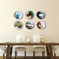 thumbnail image 4 of Platos de 6/8/10 pulgadas Decoración del hogar Decoración navideña Plato de cena Platos decorativos de pared Platos de pared de porcelana Cerámica abstracta, 4 of 5