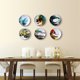 thumbnail image 4 of Platos de 6/8/10 pulgadas Decoración del hogar Decoración navideña Plato de cena Platos decorativos de pared Platos de pared de porcelana Cerámica abstracta, 4 of 5