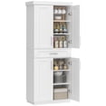 thumbnail image 1 of HOMCOM Modern Kitchen Pantry with Shelves, White, 1 of 10