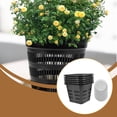 thumbnail image 1 of twisto 6x Pots d'Orchidée Transplantation Réutilisables Patio Légers Rempotage avec Trous 14cm Noir Carré, 1 of 8