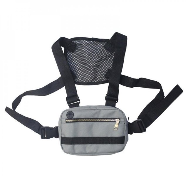 Sac de Poitrine Extérieur Hommes Femmes Hip Hop Mode Urbaine Sac de Taille Sac de Gréement de Poitrine Harnais Utilitaire Sacs Légers pour Course Exercice Randonnée Cyclisme Marche Alpinisme