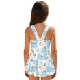 thumbnail image 2 of FOR U DESIGNS Girls' Sleeveless One-Piece Swimsuit Sleeveless Tropical Kids Bathing Suit Swimwear Toddler Girls Swimsuit, Rose Plaid, 2 of 7
