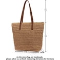 thumbnail image 5 of Kukuzhu Womens Large Straw Beach Tote Bag Handmade Woven Shoulder Bag Handbag Purse for Summer, 5 of 6