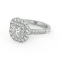 thumbnail image 3 of AFFY Double Halo Cluster Engagement Rings for Women, 1.40 Carat (ctw) Princess And Round Cut Lab Grown Diamond Ring In 14K White Gold Over 925 Sterling Silver F-G-H, SI Quality Ring Size-5, 3 of 6