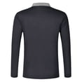 thumbnail image 6 of Mens Shirts, Awwp Men's Loose Fit Casual Fashion Lapel Long Sleeve T Shirts for Men Dark Gray XL, 6 of 9