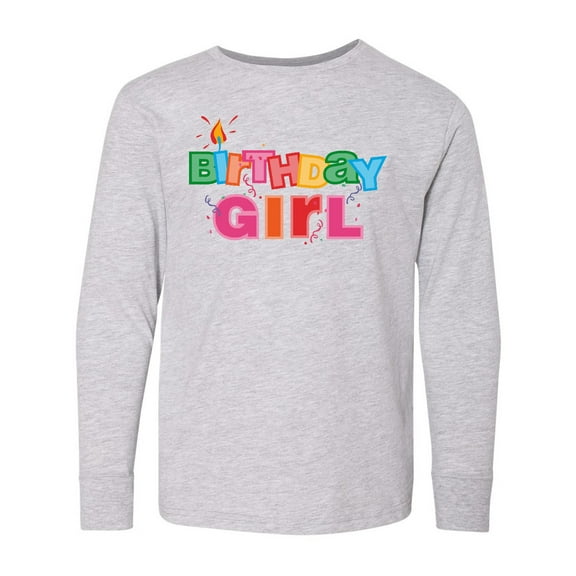 Inktastic Birthday Girl Letters Long Sleeve Youth T-Shirt