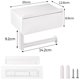 thumbnail image 2 of Porta Rollos Papel de Baño, 3 En 1 Portarollos Higienico con cajón, Acero Inoxidable de Pared, Sin Taladro Fácil Instalación, Apto para Baño Balcón (Blanco), 2 of 4