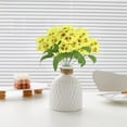 thumbnail image 1 of Flores artificiales de pensamiento de seda para decoración floral, ideales para bodas, hoteles, centros de mesa y el hogar., 1 of 5