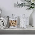 thumbnail image 4 of 2X Distributeur de Porte-Qtip pour Boule de Coton, Pot d'Apothicaire en Coton avec Couvercles pour Rangement de Salle de Bain, 4 of 6