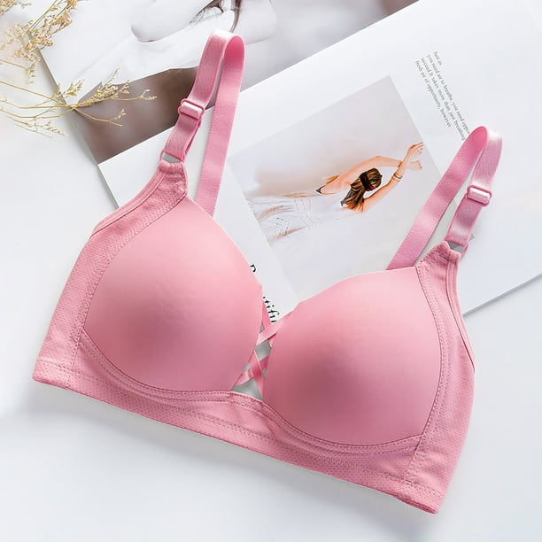 zanvin Women's Stretch Plus Size Sports Bra Underwear Yoga Hollow Out Bra  Intimates,Pink,40 