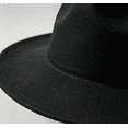 thumbnail image 5 of Wide Fedora Wool Hat for Women Men, Classic Trendy Panama Style Dress Hat, Fashion Party Travel Outdoor Formal Fedora Hat,Black, 5 of 5