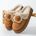 thumbnail image 2 of Slippers for Women,Cozy Slippers For Winter Shoes With Bow And Design Warm Lined Indoor Outdoor Comfort,Womens Slippers,Coffee,6, 2 of 2