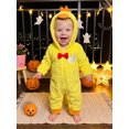 thumbnail image 5 of RUINIXCW Baby Unisex Yellow Plush Chick Cosplsy ece Cute Beak Hood Fuzzy Jumpsuit for Easter Halloween Newborn Photo Props, 5 of 8
