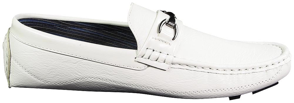 NORTY Brix Mens Loafers Adult Male Driver Mocs Dress Shoes White 9.5 