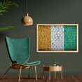 thumbnail image 2 of Ivory Coast Wall Art with Frame, Abstract Old Brick Wall with Country Flag Paint Grunge, Printed Fabric Poster for Bathroom Living Room, 35" x 23", Dark Yellow Grey, by Ambesonne, 2 of 2