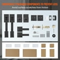 thumbnail image 4 of KFFKFF Dual Door Handle Kit, Satin Black Curved Door Lever, Twin Entry Door Handle Kit with Interchangeable Handle Lever, Robust Dual Door Lock Kit with Non-Functional, Suitable for Business Door, 4 of 9