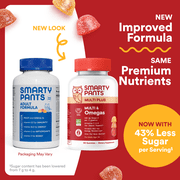 حلوى SmartyPants Adult Multi Plus Multi & Omega-3s، تركيبة جديدة ومحسنة، نفس العناصر الغذائية الممتازة، 90 قطعة