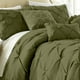 thumbnail image 3 of LDHF Sydney 7-Piece Pinch Pleat Pintuck Bedding Comforter Set (Full, Olive), 3 of 4