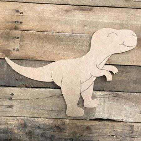 painted wood dinosaur cut outs