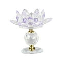 thumbnail image 1 of Portavelas de Vidrio Portavelas de Loto Portavelas Votivos Decorativos Portavelas de Vidrio Transparente para Cena Romántica Boda Baño Violeta, 1 of 9