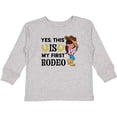 thumbnail image 3 of Inktastic Yes, This is My First Rodeo Cowgirl in Hat and Boots Girls Long Sleeve Toddler T-Shirt, 3 of 5