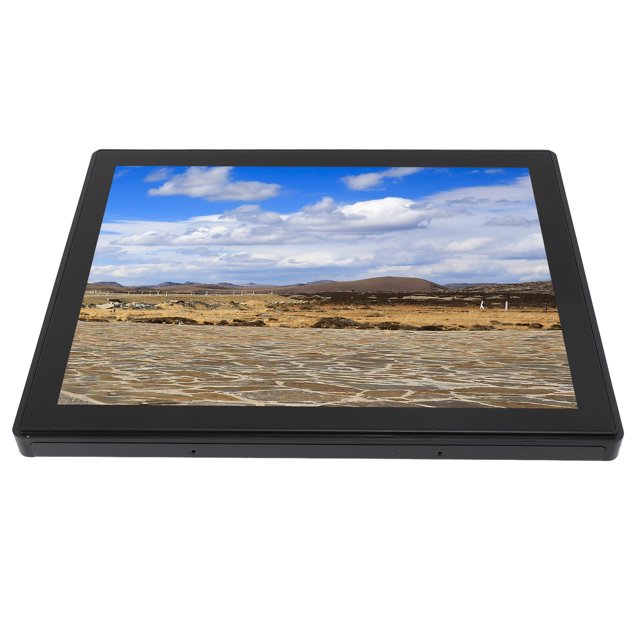 Moniteur à Écran Tactile Capacitif 15 Pouces, Écran Tactile Multi 10 Points IPS LCD 1024x768, Étanche IP65, Interface Multimédia HD Moniteur Industriel avec Haut-Parleur Intégré, Port USB VGA