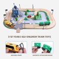 thumbnail image 6 of Balieda Wooden Train Set for Toddler, Train Track Set with Cars, Electric Train with Fishing Area, Train Table Set for Toddlers 3-5 Years Old Girls Boys, 6 of 7