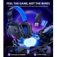 thumbnail image 2 of Auriculares inalámbricos para juegos Vakedy HW12 con micrófono, Bluetooth de 2,4 GHz, para jugadores de alta resistencia/FPS, con batería de 50 horas de duración, para PS5, PS4, PC, Switch y Mac., 2 of 5