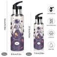 thumbnail image 2 of Yayeee 20oz Insulated Water Bottle Double Wall Stainless Steel with Flip Straw Lid, Orange Astronaut Planet, 2 of 7