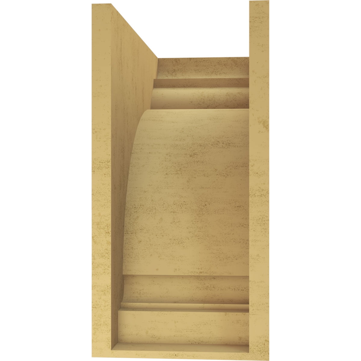 9"W x 18"D x 18"H Classic Hughes Rough Cedar Woodgrain TimberThane Corbel, Primed Tan